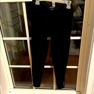 Black Leggings with Button Detail